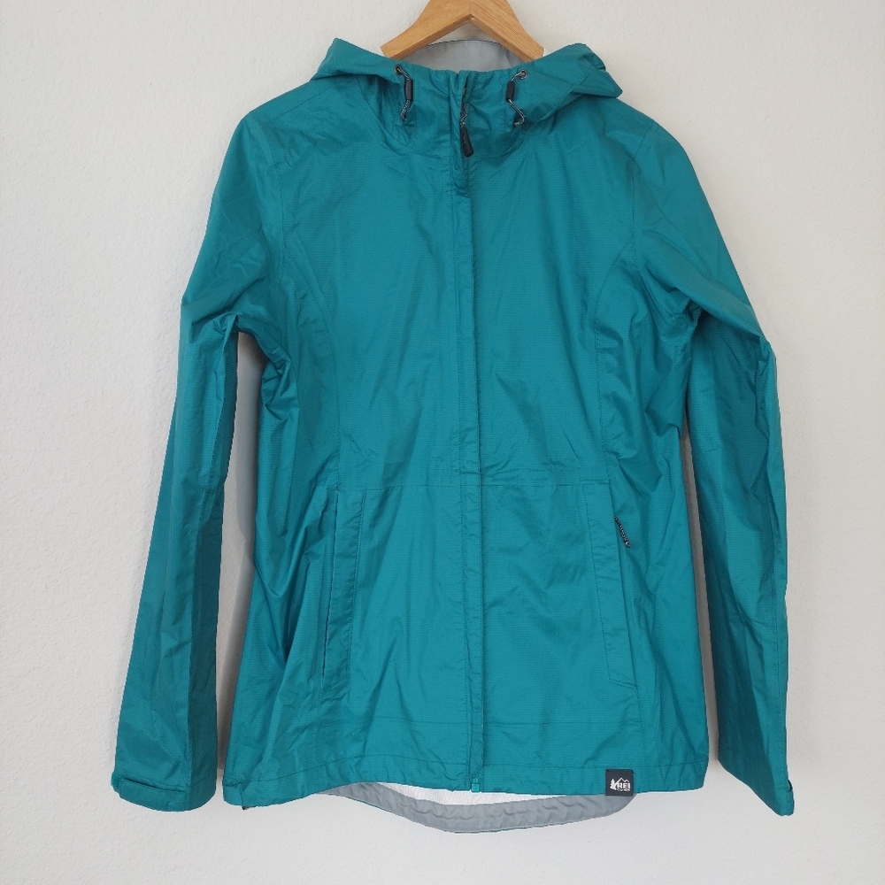REI Nylon‎ Windbreaker Hooded Zip Jacket Size Small